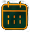 Large gold outline calendar with small date squares used in the footer call-to-action.