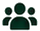 Dark-green grouped people icon used for Crews.