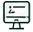 Custom line icon of a desktop monitor for Client Portal.